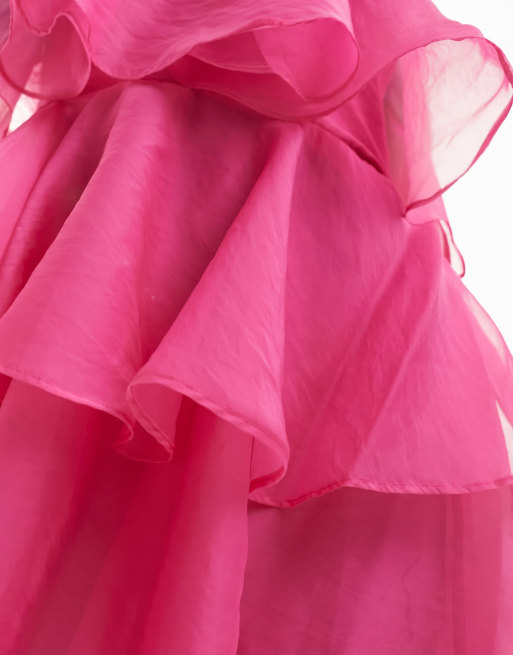 abercrombie pink ruffle dress Abercrombie Pink Ruffle Dress by Abercrombie and Fitch
