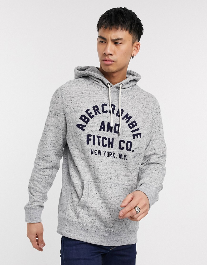 Abercrombie & Fitch overhead logo hoodie-Grey