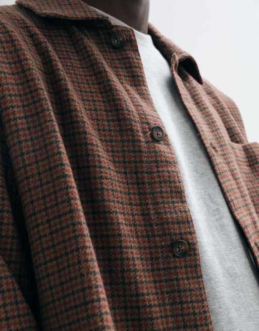 Abercrombie & Fitch Oversize-Hemd in braun kariert, 4 von 5