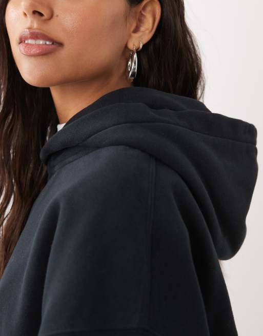 Abercrombie & Fitch Oversize-Kapuzenpullover in Schwarz, 2 von 4