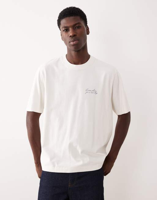Abercrombie & Fitch – Oversize-T-Shirt in Weiß mit Standort-Print, 3 von 5