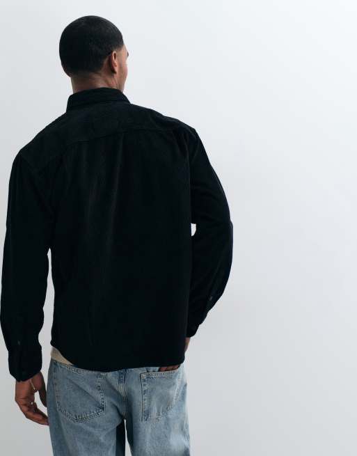 Abercrombie & Fitch Oversized-Cord-Hemdjacke in Schwarz, 5 von 8