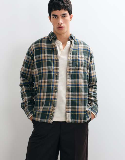 Abercrombie & Fitch oversized flanellen overhemd met groene ruit, 2 van 5