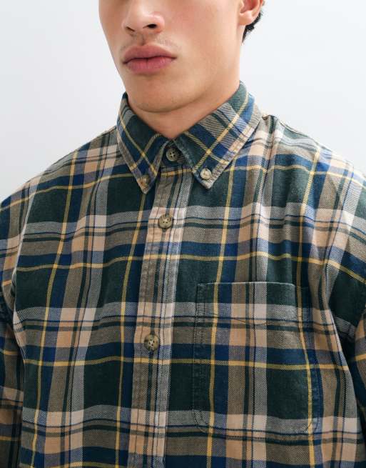 Abercrombie & Fitch oversized flannelskjorte i tern, 3 af 5