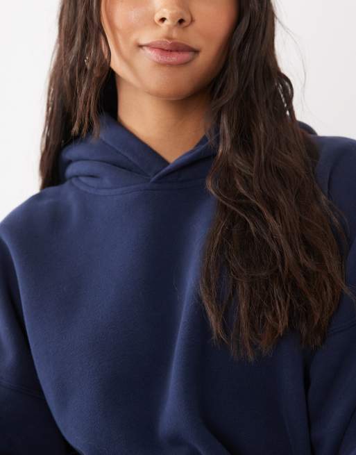 Abercrombie & Fitch oversized hoodie in navy, 3 of 4