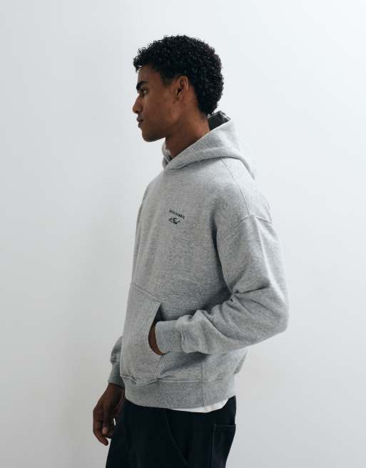 Abercrombie & Fitch oversized hættetrøje med script-logo i grå, 4 af 5