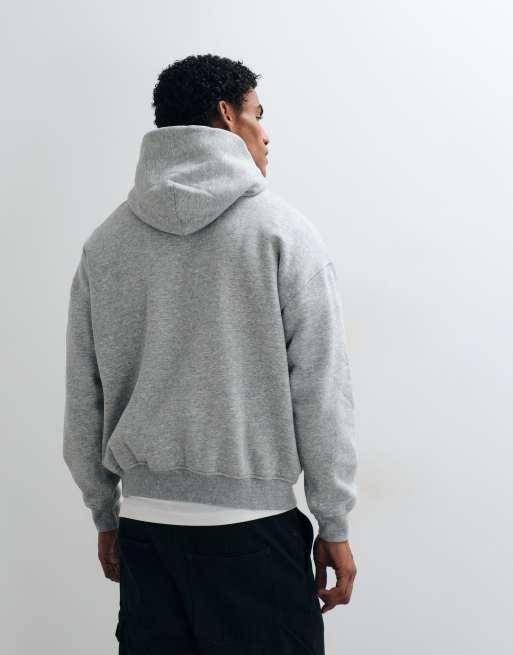 Abercrombie & Fitch oversized hættetrøje med script-logo i grå, 5 af 5