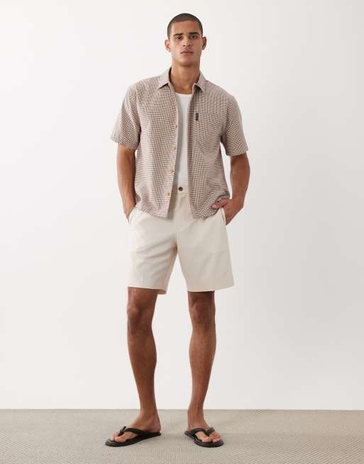 Abercrombie & Fitch - Oversized kortærmet skjorte med lyserøde mikrotern, 4 af 5