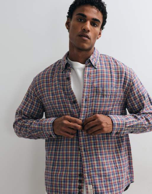 Abercrombie & Fitch oversized shirt in multi check, 4 of 5