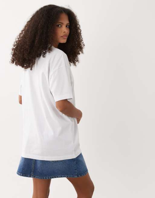 Abercrombie & Fitch oversized 'Sorrento' graphic t-shirt in white, 4 of 4