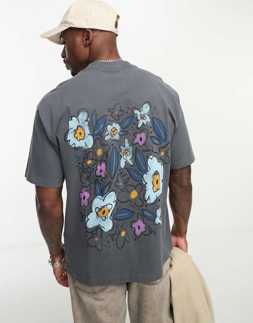 Abercrombie & Fitch - Oversized T-shirt met City Escape Artist-print op de achterkant in grijs