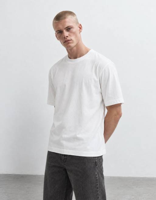 Abercrombie & Fitch oversized T-shirt van zware stof in wit, 10 van 10