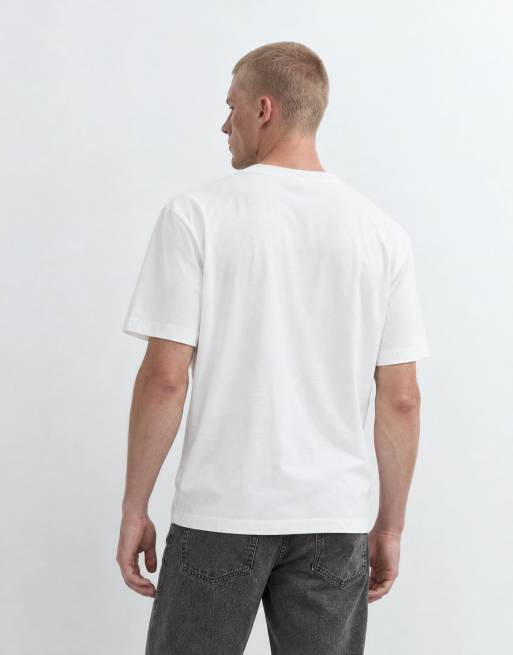 Abercrombie & Fitch oversized T-shirt van zware stof in wit, 7 van 10