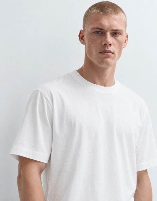 Abercrombie & Fitch oversized T-shirt van zware stof in wit, 8 van 10