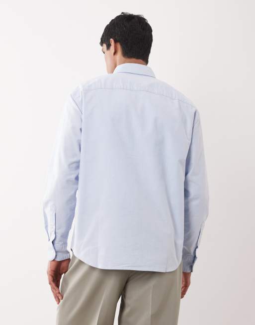 Abercrombie & Fitch – Oxford-Hemd in Blau mit Markenlogo, 3 von 5