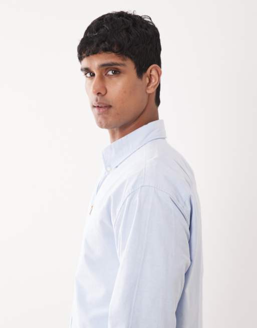 Abercrombie & Fitch – Oxford-Hemd in Blau mit Markenlogo, 5 von 5