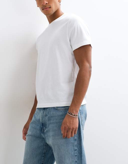 Abercrombie & Fitch pack de 3 camisetas básicas clásicas blancas, 3 de 5