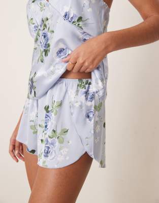 Abercrombie & Fitch Tie Up Pajama Cami Top In Blue