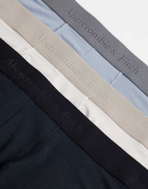 Abercrombie & Fitch pakke med 3 boksershorts i sort, grå og hvid, 3 af 3