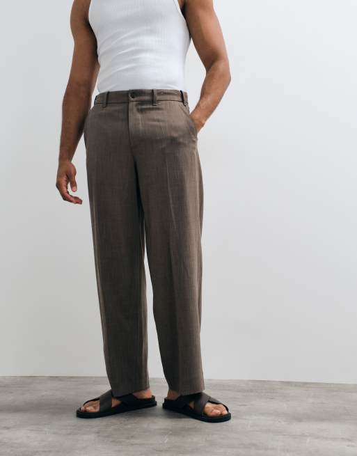 Abercrombie & Fitch - Pantalon baggy ajusté - Marron, 3 de 5