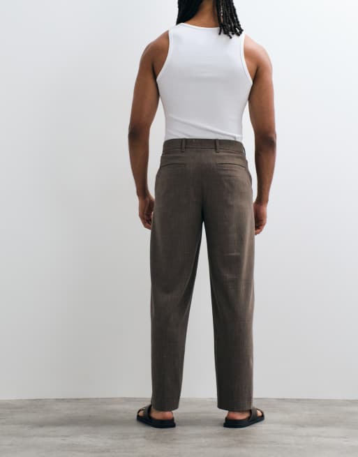 Abercrombie & Fitch - Pantalon baggy ajusté - Marron, 4 de 5