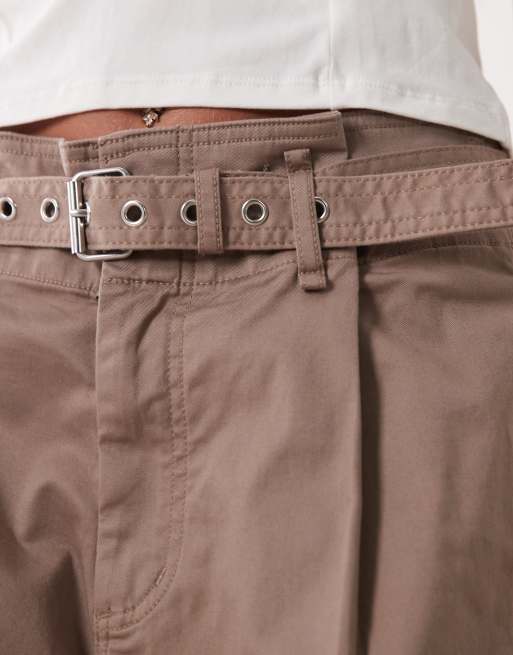 Abercrombie & Fitch - Pantalon bouffant à ceinture - Beige, 5 de 5