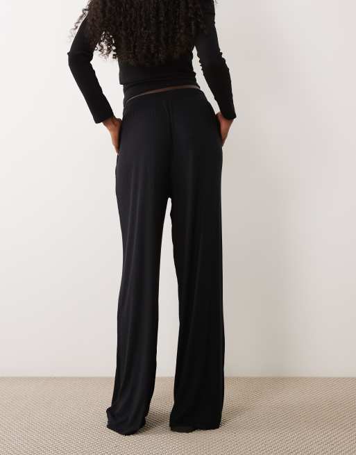Abercrombie & Fitch - Pantalon bouffant en jersey côtelé - Noir, 4 de 5