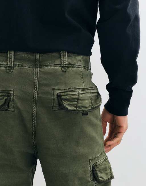 Abercrombie & Fitch pantalon cargo droit en kaki, 4 de 5