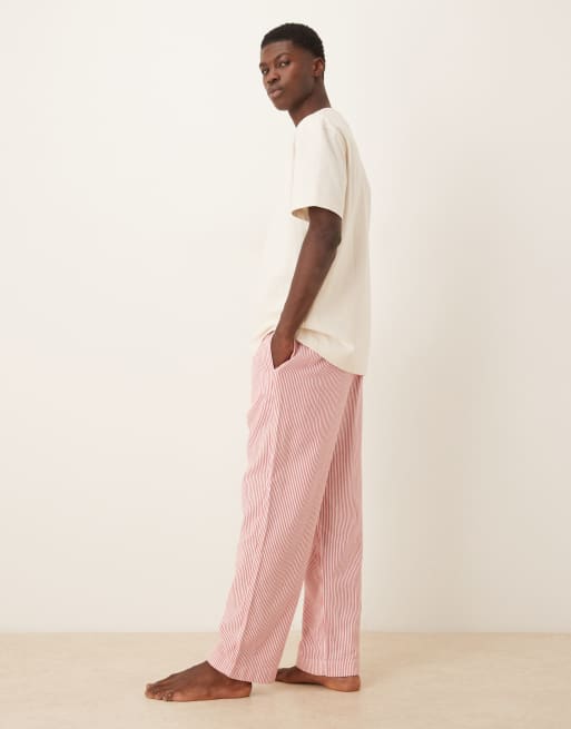 Abercrombie & Fitch - Pantalon de pyjama à rayures en flanelle - Rouge, 3 de 4