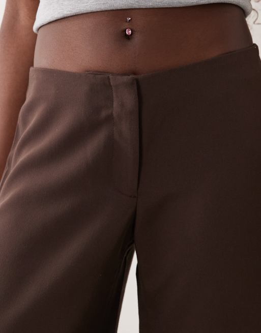 Abercrombie & Fitch pantalon large taille basse marron, 4 de 5