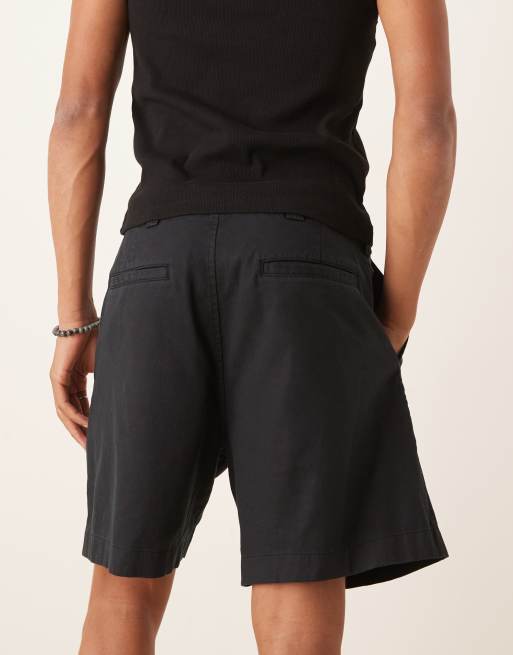 Abercrombie & Fitch - Pantaloncini neri a pieghe da 9", 3 di 5