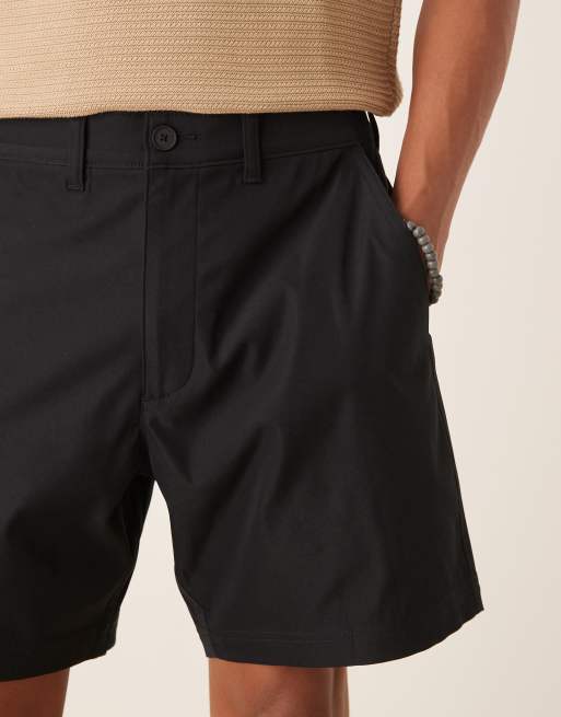 Abercrombie & Fitch - Pantaloncini sartoriali neri da 7", 2 di 5