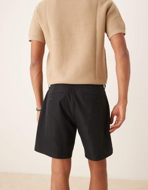 Abercrombie & Fitch - Pantaloncini sartoriali neri da 7", 5 di 5