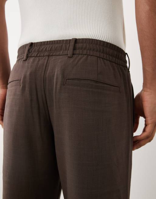 Abercrombie & Fitch - Pantalones de sastre marrones de pernera recta, 5 de 5