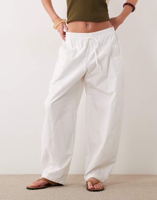 Abercrombie & Fitch - Pantaloni a palloncino bianchi, 2 di 5