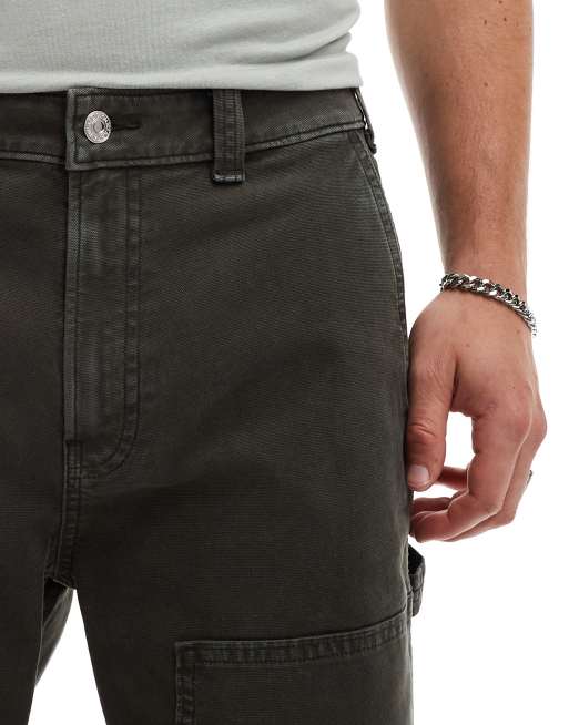 Abercrombie & Fitch - Pantaloni ampi neri/marroni, 3 di 5