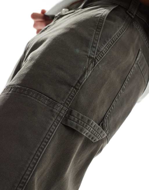 Abercrombie & Fitch - Pantaloni ampi neri/marroni, 4 di 5