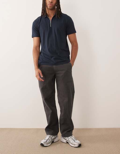 Abercrombie & Fitch - Pantaloni ampi nero slavato, 2 di 5