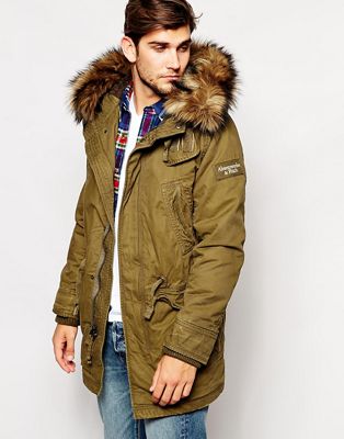 Abercrombie \u0026 Fitch Parka in Twill with 
