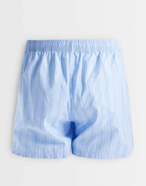 Abercrombie & Fitch – Pastellfärgade, randiga, vävda boxershorts, 5-pack, 3 av 3
