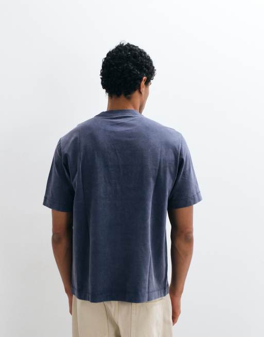 Abercrombie & Fitch patch logo T-shirt in dark blue, 5 of 5
