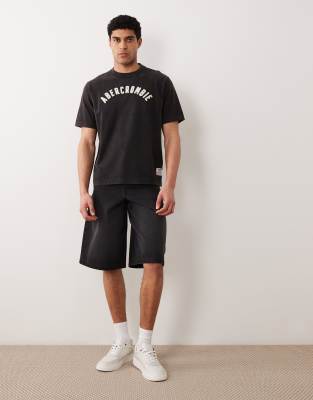 Abercrombie & Fitch Premium Heavyweight 2.0 Logo Tee In Black