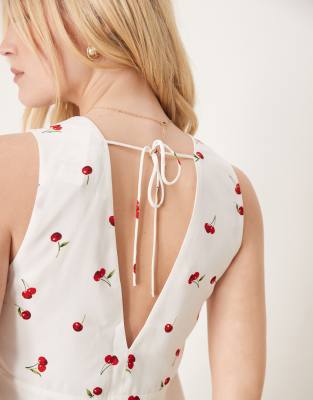Abercrombie & Fitch Plunge Neck Sleeveless Top In Multi