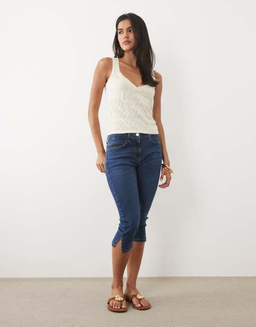 Abercrombie & Fitch pointelle fluffy camitop in crème, 3 van 4