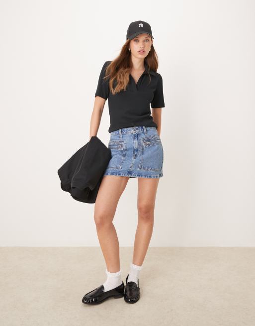 Abercrombie & Fitch - Polo à décolleté en V - Noir, 3 de 4