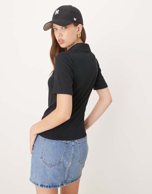 Abercrombie & Fitch - Polo à décolleté en V - Noir, 4 de 4