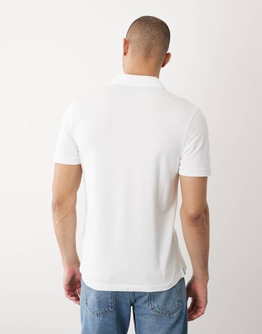 Abercrombie & Fitch - Polo a maniche corte bianca con logo, 5 di 5