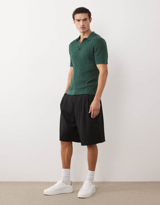 Abercrombie & Fitch - Polo a maniche corte in maglia verde, 2 di 5