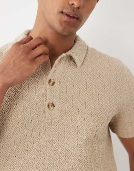 Abercrombie & Fitch - Polo en maille à manches courtes - Marron clair, 2 de 5