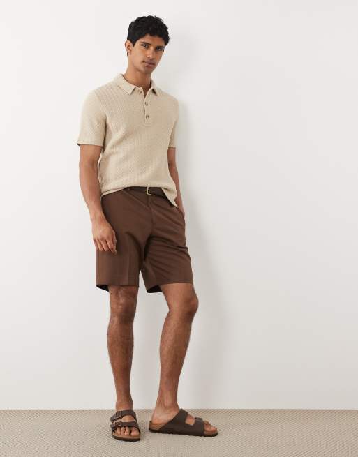 Abercrombie & Fitch - Polo en maille à manches courtes - Marron clair, 3 de 5